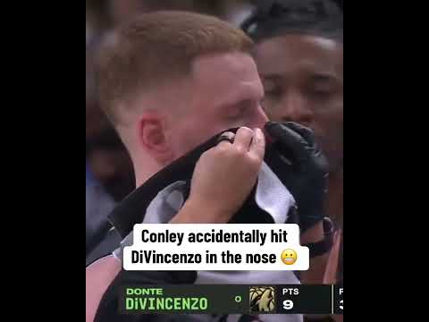 Mike Conley accidentally hit Donte DiVincenzo 😬