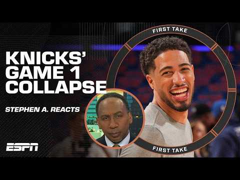 Stephen A. reacts to the Knicks’ Game 1 loss 😨 COLLECTIVE COLLAPSE OF EPIC PROPORTIONS! | First Take