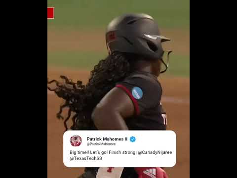 Patrick Mahomes showed love to Texas Tech pitcher NiJaree Canady 🔥