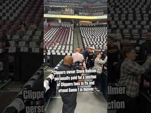 Steve Ballmer, reportedly, paid for their flights, game tickets, and bus (🎥: TomerAzarly/X) #shorts