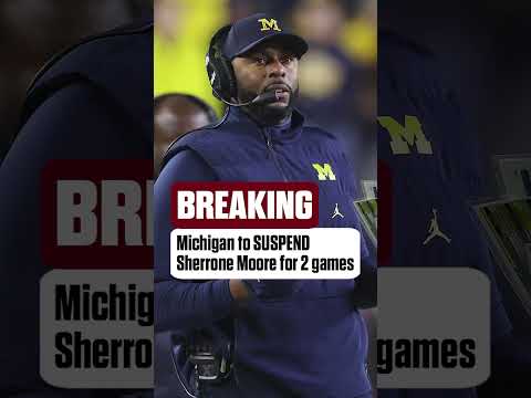 Michigan will be without their Head Coach for 2 games #cfb #shorts