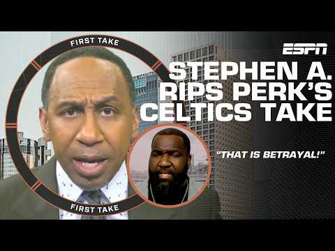 HEATED CELTICS DEBATE 🔥 Stephen A. CALLS OUT Perk for EXTREME Tatum & Brown take 👀 | First Take