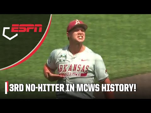 HISTORY MADE‼️ Gage Wood throws 3rd NO-HITTER in MCWS history | ESPN College Baseball