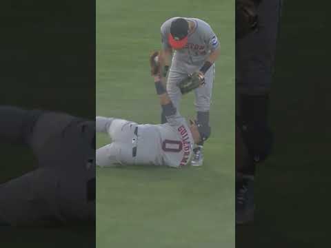 This catch was RIDICULOUS! 🤯 #catch #baseball #mlb #ridiculous