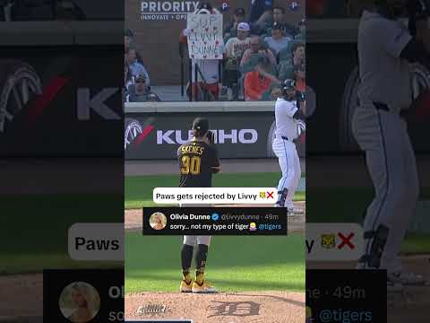 Paws gets rejected by Livvy Dunne and Paul Skenes wasn’t fazed 😂😂 #mlb #LivvyDunne