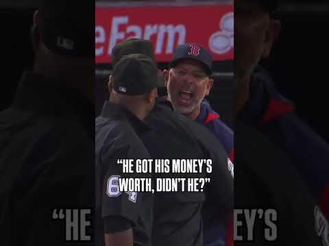 Alex Cora was ejected for the second consecutive game #redsox #boston #mlb #baseball