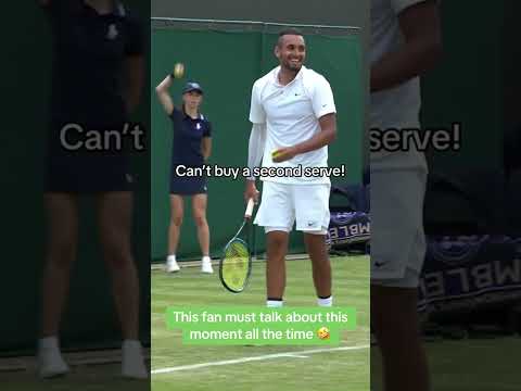 Even Kyrgios had to laugh ๐ (via @wimbledon/TT)