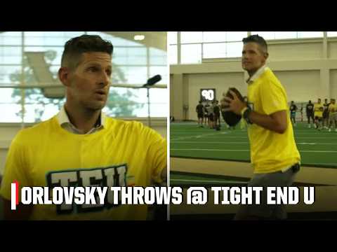 Dan Orlovsky throws at Tight End University 🎯 | NFL Live