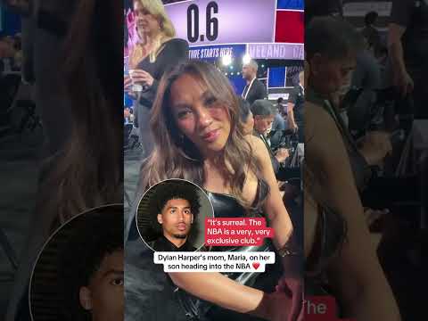 Dylan Harper’s mom on his draft night ❤️