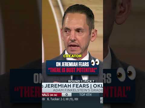Adam Finkelstein says there is ‘bust potential’ for Jeremiah Fears #shorts #nbadraft