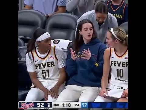 Caitlin Clark staying vocal even from the sideline 😅