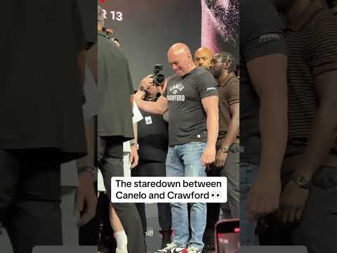 The intensity between Canelo and Crawford 👀