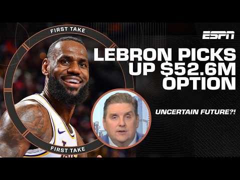 UNCERTAIN LAKERS FUTURE? 👀 Windy finds LeBron opting into his player option ‘unusual!’ | First Take