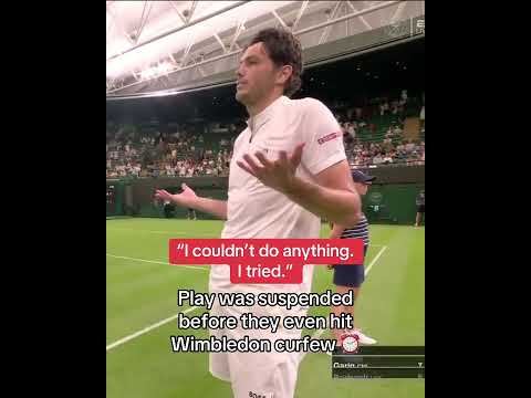 Fritz vs. Mpetshi was suspended before curfew hit at Wimbledon