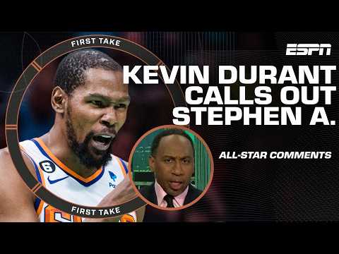 Stephen A. responds to Kevin Durant calling his NBA All-Star Game comments ‘dramatic’ 👀 | First Take