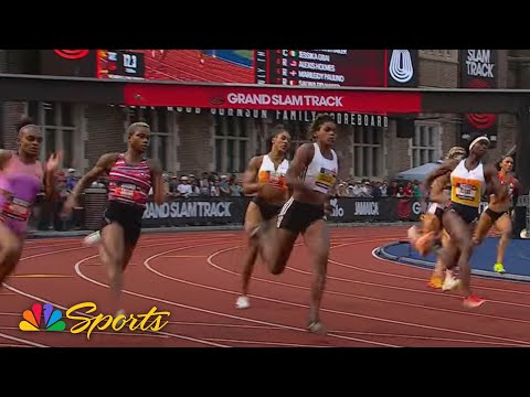 Marileidy Paulino TAKES COMMAND to sweep long sprints at Grand Slam Track Philadelphia | NBC Sports
