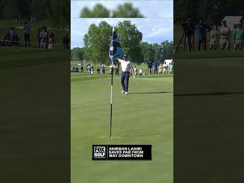 Anirban Lahiri with a HUGE putt to save par! 💥 #AnirbanLahiri #livgolf #golf #dc