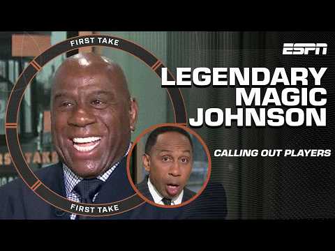 Magic Johnson joins First Take 🔥 Puts ALL THE PRESSURE on Knicks players after BOTCHED HC SEARCH 🔍