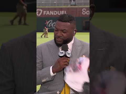 Matt Olson adds to his shirt collection 🤣 #MattOlson #DavidOrtiz #allstargame #MLB #redsox #braves