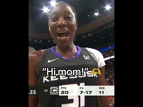 Tina Charles found the camera 😂
