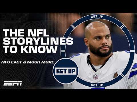 NFL storylines YOU NEED TO KNOW 🏈 NFC East BURNING QUESTIONS, Rookie Report & Aaron Rodgers | Get Up