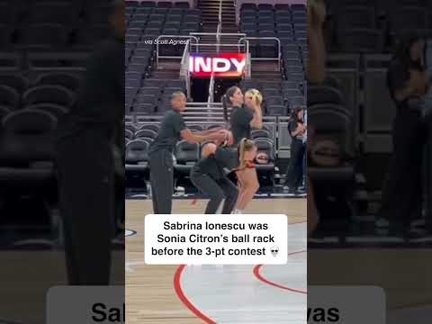 Ionescu would go on to win the WNBA 3pt contest 😂 #shorts