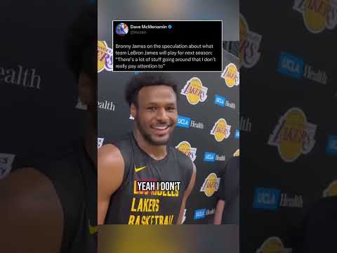 Bronny on the speculation of where LeBron will play next season (via davemcten/X)