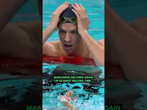 Leon Marchand Relives GOLD at HOME🥇🏊♂️
