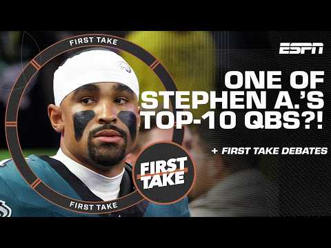 HEATED DEBATE! 🔥 Stephen A. thinks Jalen Hurts is a TOP-10 QB?! | First Take