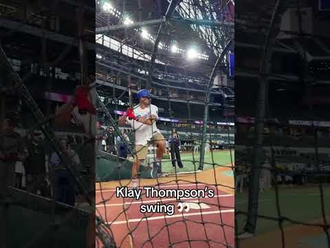 Imagine Klay Thompson in Major League Baseball 😳 (via @rangers/TT)