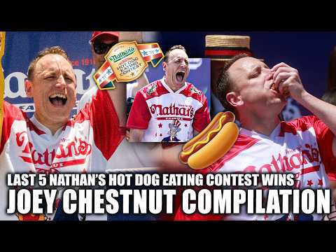 JOEY CHESTNUT IS BACK 🔥 Joey Jaws’ last 5 Nathan’s Hot Dog Eating Contest WINS 🌭 | ESPN