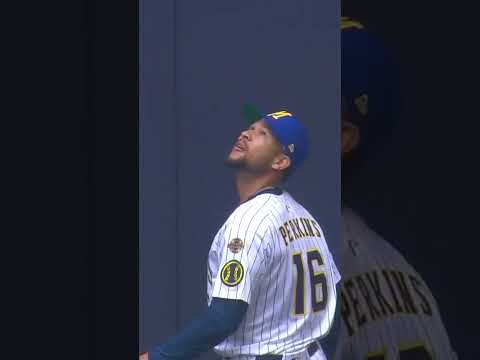 Not your traditional home run robbery! 🤔 #homerun #mlb #baseball #brewers #interesting