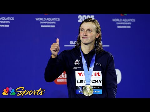 Katie Ledecky receives her 28th world championship medal at worlds | NBC Sports