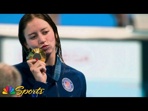 Kate Douglass re-lives her Paris gold medal swim, despite her ‘little bit of PTSD’ | NBC Sports