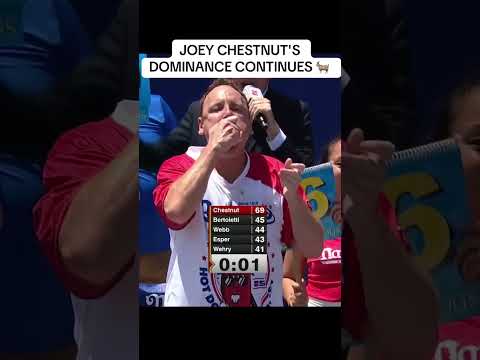 Chestnut downs 70.5 hot dogs to win his 17th Nathanโs Famous Hot Dog Eating Contest title ๐๐ญ