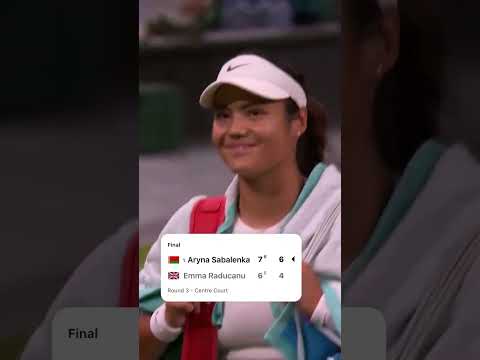 The crowd cheered Emma Raducanu after her effort vs. Aryna Sabalenka 🫶