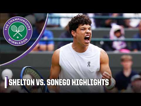 A BATTLE 😤 Ben Shelton vs. Lorenzo Sonego Round of 16 Highlights | 2025 Wimbledon