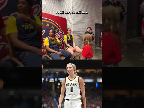 Caitlin Clark when she noticed this Fever fan wearing a Lexie Hull shirt ❤️ (via @indianafever/TT)