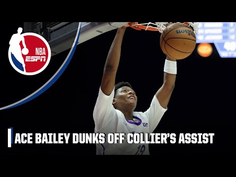 Isaiah Collier & Ace Bailey connect on quick 3 & alley-oop dunk | NBA Summer League