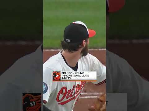 Brandon Young throws an immaculate inning 🤯 #baseball #pitching #baltimoreorioles