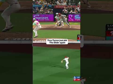 The Trea Turner does “The Slide” again 😍 #treaturner #phillies #slide #mlb
