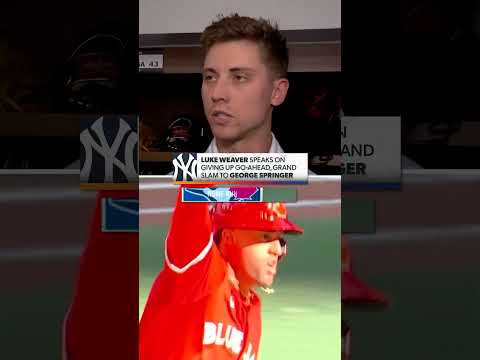Weaver speaks on blowing the game 😬 #LukeWeaver #GeorgeSpringer #NY #Yankees #MLB #Bluejays