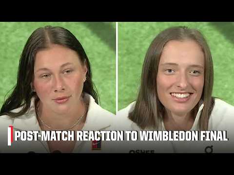 Iga Swiatek & Amanda Anisimova react to Wimbledon Final 🏆 | 2025 Wimbledon