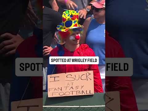 Fantasy Football punishment at Wrigley 😂 #fantasy #football #MLB #NFL #baseball