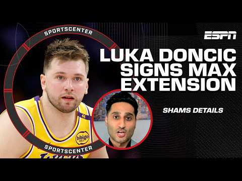 🚨 BREAKING 🚨 Luka Doncic agrees to 3-year/$165 million max extension with Lakers | SportsCenter