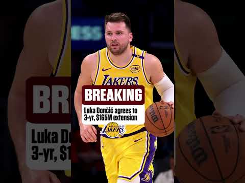 Luka Doncic has agreed to a 3-yr, $165M extension with Lakers #shorts #nba