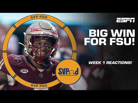 BIG Wins for LSU, Florida State & More CFB Week 1 Reaction! | SVPod
