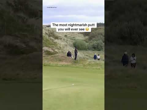 This 18-yard putt landed 100 YARDS AWAY. #shorts