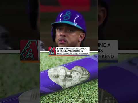 Beautiful gesture 😅 #MLB #KetelMarte #Diamondbacks #Bat #Baseball #Mom