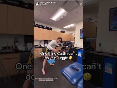 Rehab is going well for Caitlin ๐คฃ (via @sophiecham/TT)